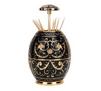 Pop up Toothpick Holder, Retro Automatic Retractable Toothpick Dispenser Toothpick Case Storage Organizer Tooth Picks Lot Container Table Accessories for Kitchen Hotel Restaurant(Black)