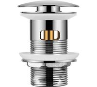 Pop Up Waste For Bathroom Sink Modern Basin Waste Chrome Click Clack Sprung Plug Waste For Basin Slotted With Overflow