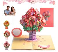 Pop-Up Wildflower Valentine’s Card, Everlasting Bloom 3D Pop up Valentines Day Card with Envelopes, Foldable Flower Bouquet Greeting Cards Keepsake for All Occasion Birthday Valentine Day(Yellow*1)