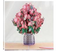Pop-Up Wildflower Valentine’s Card, Forever-Blooming 3D Flower Pop-Up Card- Personalized Love Message & Everlasting Bloom, for Anniversary, Valentine, Mother's Day, Thanksgiving and Teachers' Day (A)