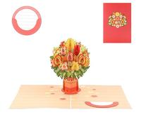 Pop-Up Wildflower Valentine’s Card, Forever-Blooming 3D Flower Pop-Up Card- Personalized Love Message & Everlasting Bloom, for Anniversary, Valentine, Mother's Day, Thanksgiving and Teachers' Day (B)