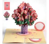 Pop-Up Wildflower Valentine’S Card, Forever-Blooming 3D Flower Pop-Up Card- Personalized Love Message & Everlasting Bloom for All Occasion,Birthday,Valentine Day (Purple)