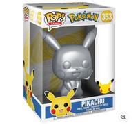 POP Vinyl: Pokémon Silver Metallic Jumbo Pop Pikachu