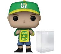 POP WWE: John Cena (Never Give Up) Funko Vinyl Figure (Bundled with Compatible Box Protector Case), Multicolor, 3.75 inches