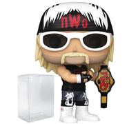 POP WWE: Wolfpac Hulk Hogan Funko Vinyl Figure (Bundled with Compatible Box Protector Case), Multicolor, 3.75 inches