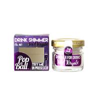 Popaball Drink Shimmer Violet Royale Blackcurrant Flavour | 1 x 21 Grams | Prosecco, Gin, Mocktail & Cocktail Making Gifts | Gift Set Ideas for Her, Hampers & Hen Parties
