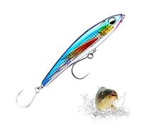 POPAPIE 1 x Long Cast Sea Fishing Bait, 12 cm Artificial Bait, 50 g, Artificial Bait, Wobbler, Realistic Fishing Lure with Hooks for Freshwater Saltwater Trout Bass