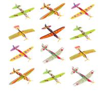POPAPIE 30 Pcs Foam Glider Planes for Kids - Individually Wrapped Aeroplanes for Outdoor Flying Toy - Garden Toys for Boys & Girls Gift