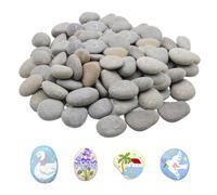 POPAPIE 50 PCS Pebbles for Pàinting,1-3 cm Painting Pebble Stone,Natural Smooth Rock Paînting Stones,Natural Smooth Stones for DIY Craft School Kindness Paint Project Decoration