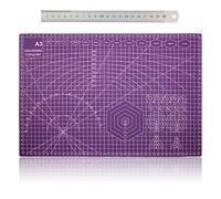 POPAPIE Cutting Mat Set A3,Self Healing Cutting Mat,Craft Cutting Board,Precision Carving Craft Hobby Set with Steel Ruler for Sewing Model Making Scrapbooking Stencil