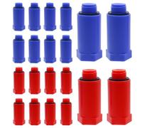 POPAPIE Pack of 20 Construction Plugs 1/2 Inch,Red and Blue Plastic Pressure Plugs,Water Pipe Plugs with Seal for Water Pipe Leakage Tests and Shutting Off Water Pipes