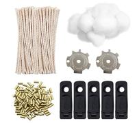 POPAPIE Petrol Lighter Repair Kit,Flint Lighter Wadding Pack,Comprehensive Bundle with Lighter flints Wick Natural Cotton Felt Pad and Screwdriver Compatible with Zippo and Similar Lighters