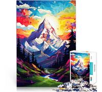 PopArt Mountains puzzles for teenagers 1000 pieces Stress Reliever Staycation Kill time Artists Collection, Fine Art 38x26cm