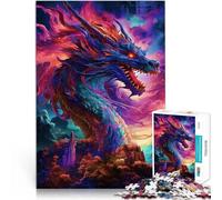 PopArt of Nightmare Dragon1000 Pieces Puzzles for teenagers Family Game for and for is ideal as a gift for the whole family 38x26cm