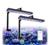PopBloom 2 x Hertz54 WiFi Marine Aquarium Fish Tank Lighting Aquarium Led Reef Light Programmable 4 Channels, APP Control for 48inch 4ft 120cm Marine Coral SPS LPS Fish Tank