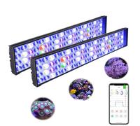 PopBloom 2PCS Hertz 54 Marine Led Aquarium Light Full Spectrum Fish Tank Light for 120cm 48" Reef Coral Tank (Smart-APP Control, with Hang Kit)