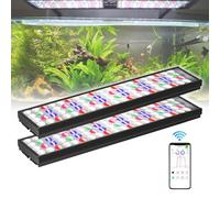 PopBloom 2PCS Hertz54 WiFi Aquarium Led Plant Light Freshwater Full Spectrum Aquarium Light LED for 110-150cm 48" 60" Plant Fish Tank