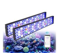 PopBloom 2PCS Hertz54 WiFi Reef LED Light Reef Aquarium LED Lighting, Full Spectrum Marine LED Aquarium Lighting for 48 inch 120cm 4ft Marine Coral Aquarium (for 110-150cm Tank)