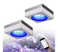 PopBloom 2X RL90 LED Aquarium Light, Smart APP Control Fish Tank Reef Lights for 90CM 120CM Marine Tank Aquarium Light (White - with Hang Kit)