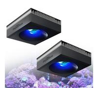 PopBloom 2X RL90 LED Aquarium Light, Smart APP Control Fish Tank Reef Lights for 90CM 120CM Marine Tank Aquarium Light (Black - with Hang Kit)