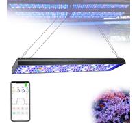 PopBloom Hertz 54 LED Aquarium Light, Smart APP Control Fish Tank Light Reef Lights for Coral 60CM 24inch Marine Tank Saltwater Fish Aquarium Light(Hanging Way)