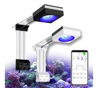 PopBloom RL90 100 Watts Aquarium LED Reef Light, Smart-APP Control Full Spectrum Marine LED for Saltwater Coral Fish Tanks (White)