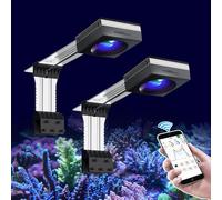 PopBloom RL90 Smart App Control Marine Led Aquarium Reef Lighting Aquarium Lamp Light with Arm Mount, Programmable 4 Channels for 80-120cm 36inch 48inch Reef Coral Fish Tank
