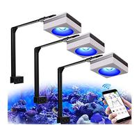 PopBloom RL90 WiFi Led Aquarium Light Smart APP-Control Marine Aquarium Led Light for 130-170cm Saltwater SPS/LPS Growth Coral Light Reef Tank (3 WiFi Lamps with arm kit)