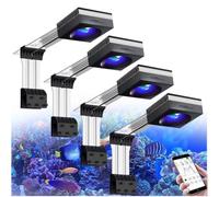 PopBloom WiFi Led Aquarium Reef Light 100W, Smart-APP Control Marine Tank Lighting Full Spectrum for Saltwater SPS/LPS Coral Fish Tanks (4 Lamps with Mount kit)