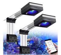 PopBloom WiFi Led Aquarium Reef Light 200W, Smart-APP Control Marine Tank Lighting Full Spectrum for Saltwater SPS/LPS Coral Fish Tanks (2 Lamps with Mount kit)