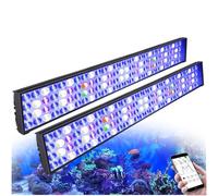 PopBloom WiFi Marine Aquarium Lighting, Saltwater Aquarium LED Full Spectrum Aquarium Lamp for Reef Coral SPS/LPS Tank (for 60in - 80in)