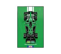 popbricks Wall Mount Display Board Compatible with Lego Technic Aston Martin Race Car 42240 - 32"x20" Space-Saving Frame for Car Model Collectors, Easy Installation, Board Only