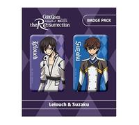POPBuddies Code Geass Lelouch of the Re:surrection Badge pack, set of 2: Lelouch & Suzaku