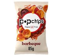 popchips - Barbeque Sharing Crisps 85g (Pack of 8) - Popped not fried, No artificial flavours or colours, Suitable for vegans