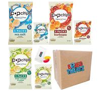 Popchips Mix Sour Cream & Onion BBQ Flavour Sea Salt Potato Snacks Bundle 5X17G Each Multipack Crisps Suitable For Vegetarians Boxed Treatz