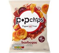 Popchips Popped Potato Crisps Gluten-Free, 90-Calorie Guilt-Free Crunchy Snacks 24 Bags x 23g (BBQ)