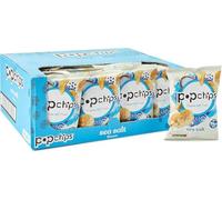 Popchips Popped Potato Crisps Gluten-Free, 90-Calorie Guilt-Free Crunchy Snacks (24 Bags x 23g, Sea Salt Original)