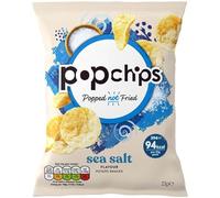Popchips Popped Potato Crisps Gluten-Free, 90-Calorie Guilt-Free Crunchy Snacks 24 Bags x 23g (Sea Salt (Original))