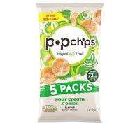 popchips - Sour Cream Popped Potato Chips 17 grams (Pack of 5) - Popped not Fried, No Artificial Flavours or Colours, Suitable for Vegans
