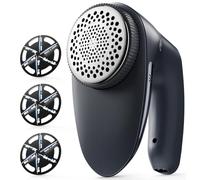 POPCHOSE Fabric Shaver, Rechargeable Lint Remover Defuzzer Sweater Shaver, Fuzz Remover for Clothes, Sweater, Furniture, Couch, Cashmere(Two 6-Leaf Blades Extra, Electrostatic Brush)