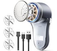 POPCHOSE Lint Remover, Bobble Remover for Clothes, Rechargeable Fabric Shaver, Electric Woolen Jumper Debobbler, Clothes Defuzzer for Sweater, Fuzz Remover for Knitwear, Sofa, Couch