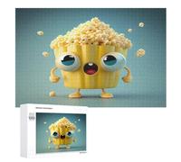 Popcorn 1000 Pieces Wooden Jigsaw Puzzle for Adults Puzzles Brain Exercise Challenge High Difficulty Game for Kids （75×50cm）