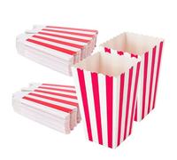 Popcorn Bags - 36Pcs Red & White Striped Paper Popcorn Boxes,Small Popcorn Cardboard Candy Container for Parties, Sweets, Kids, Gifts, Birthday, Wedding, Movie Night