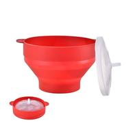 Popcorn Bowl Microwavable,Heat-Resistant Microwave Popcorn Bowl Microwave Popcorn Maker | Practical Popcorn Bowl with Lid Silicone Popcorn Bowl for Kitchen Restaurant