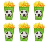Popcorn Boxes 24pcs Soccer Pattern Popcorn Boxes Football Theme Party Decoration Popcorn Boxes Sport Party Supplies