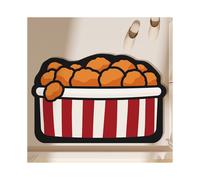 (popcorn chicken, 40x60cm15.7x23.6in) Diatom cushion foot pad cartoon absorbent hamburger toilet non-slip floor mat