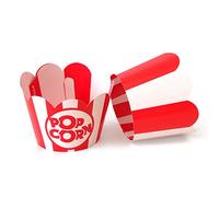Popcorn Cupcake Wrappers, Red and White Striped - Circus Party Supplies, Carnival Decorations, and Movie Night Theme - Set of 48 for Birthday Parties and Celebrations