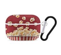 Popcorn Earbuds Organizer Shockproof Protective Airpods Pro Cover with Carabiner Clip Anti Fall Carrying Earphone Case Cover for Airpods Pro 2nd Generation White