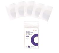 Popcorn Games Premium Card Sleeve 2 Set|50pcs Each- Ideal for K-Pop Photocards, and Japanese Trading Cards - Hard 56x87mm Protector|Clear Sleeves Photo Cards