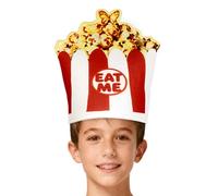 Popcorn Hats for Kids | Cosplay Props Popcorn Pattern Cap | Role Playing Food Hat,for Kids Adults Carnival Parade Themed Party